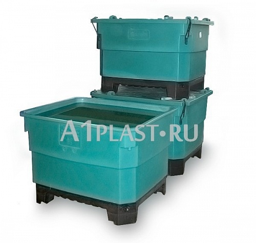 Пластиковый контейнер 640 л 1215х1015х890 мм