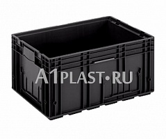 Антистатический ящик 600х400х280 мм черный усиленное дно