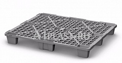 Легкая пластиковая паллета 1200х1000х140 мм серый