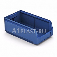 Навесной пластиковый лоток с разделителями 400х225х150 мм синий