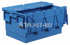 Ящик пластиковый для текстил 600х400х300 мм синий