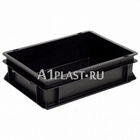 Пластиковый антистатический ящик  400х300х120 мм черный
