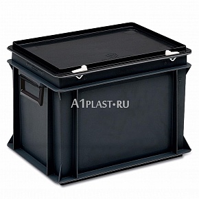 Антистатический пластиковый чемодан 2 ручки 400х300х290 мм