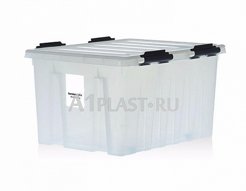Ящик пластиковый с крышкой на роликах аналог rox box 740х410х570 мм