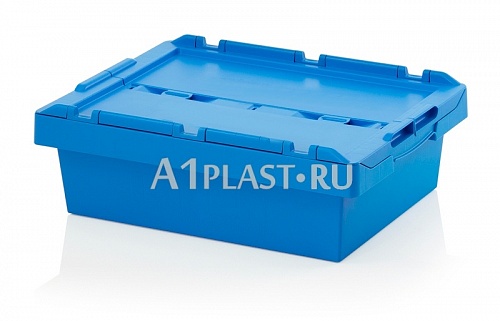 Универсальный пластиковый ящик с крышкой 600х400х190 мм