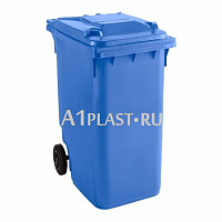 Мусорный контейнер 360 л с диаметром колес 200 мм синий