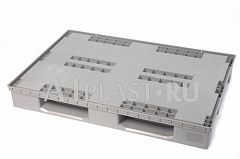 Пластиковая паллета 1200х800х160 мм серый