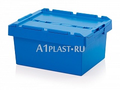 Универсальный пластиковый ящик 600х400х290 мм синий