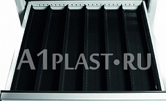 Лоток пластмассовый антистатический 9 блоков 70 мм черный