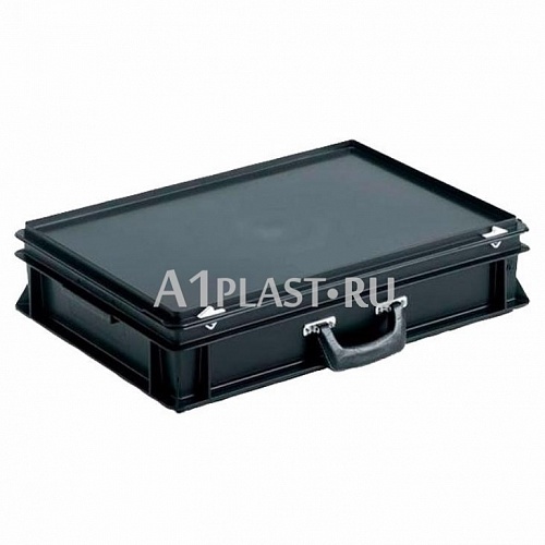 Антистатический пластиковый чемодан 1 ручка 400х300х80 мм