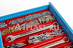 Лоток пластмассовый 16 блоков 70 мм красный