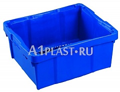 Пластиковый молочный ящик 480х393х220 мм синий