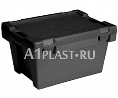 Антистатический пластиковый ящик 180х130х100 мм черный